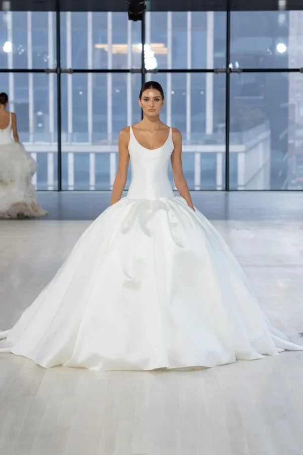 Dramatic Drop Waist Ball Gown by Nicole + Felicia - Image 1