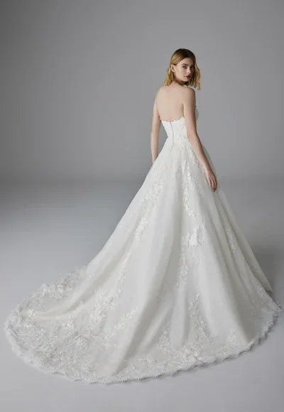 Timeless Romantic Ball Gown With Layered Tulle Skirt by Pronovias - Image 3