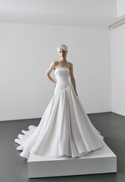 Bold and Dramatic Strapless A-Line Wedding Dress by Viktor & Rolf