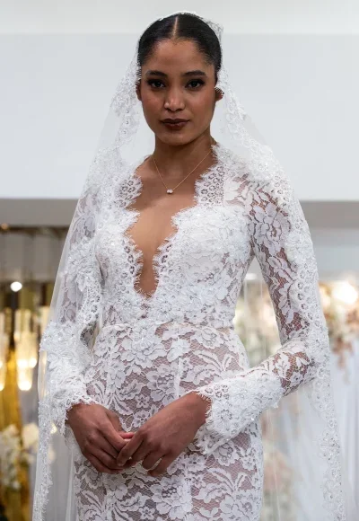 Classic And Romantic Lace Fit-And-Flare Wedding Dress by Esé Azénabor - Image 3