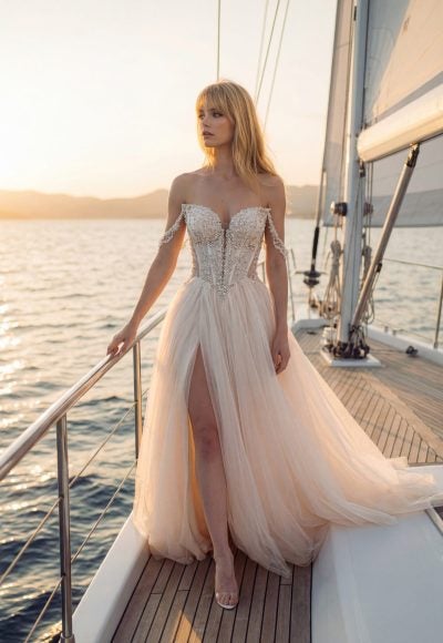 Plus-Size Modern And Romantic A-Line Wedding Dress by Randy Fenoli