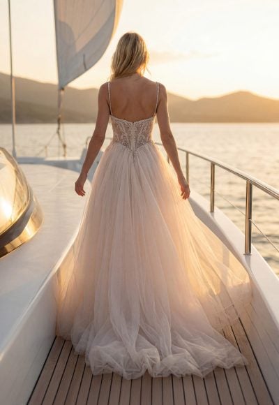 Modern And Romantic A-Line Wedding Dress by Randy Fenoli - Image 2