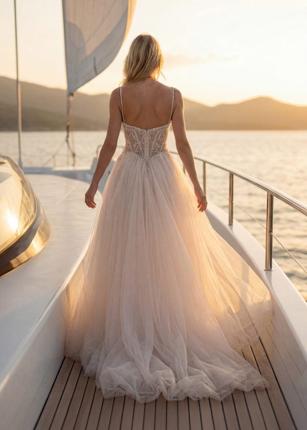 Modern And Romantic A-Line Wedding Dress by Randy Fenoli - Image 2