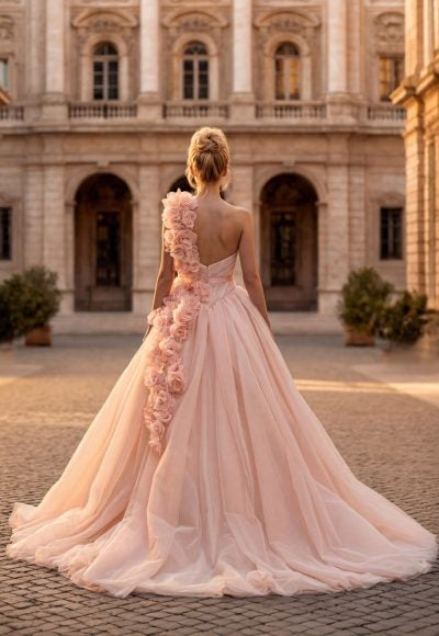 Romantic Blush Ball Gown by Randy Fenoli - Image 2