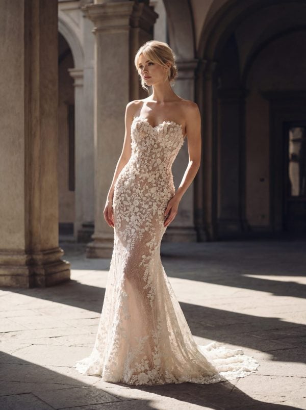 Romantic And Classic Fit-And-Flare Wedding Dress by Randy Fenoli - Image 1