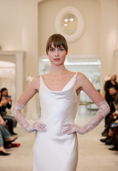 Chic and Simple Sheath Wedding Dress by Love by Pnina Tornai - Image 2