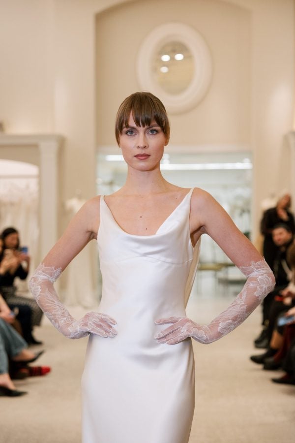 Chic and Simple Sheath Wedding Dress by Love by Pnina Tornai - Image 2