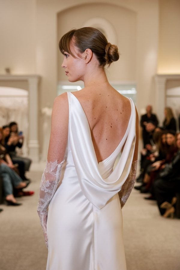 Chic and Simple Sheath Wedding Dress by Love by Pnina Tornai - Image 3