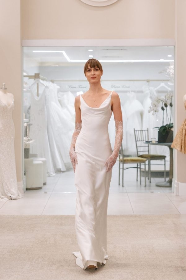 Chic and Simple Sheath Wedding Dress by Love by Pnina Tornai - Image 1