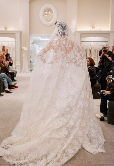 Lace Ball Gown With Dramatic Tiered Lace Skirt by Love by Pnina Tornai - Image 4