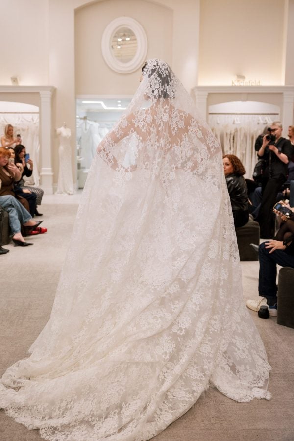 Lace Ball Gown With Dramatic Tiered Lace Skirt by Love by Pnina Tornai - Image 4
