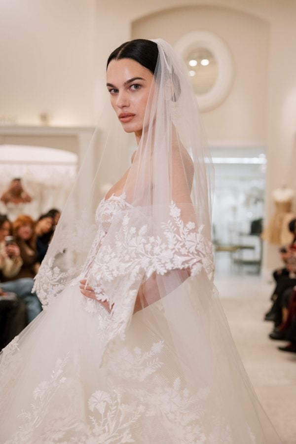 Romantic Ball Gown With Floral Lace Detailing by Love by Pnina Tornai - Image 2