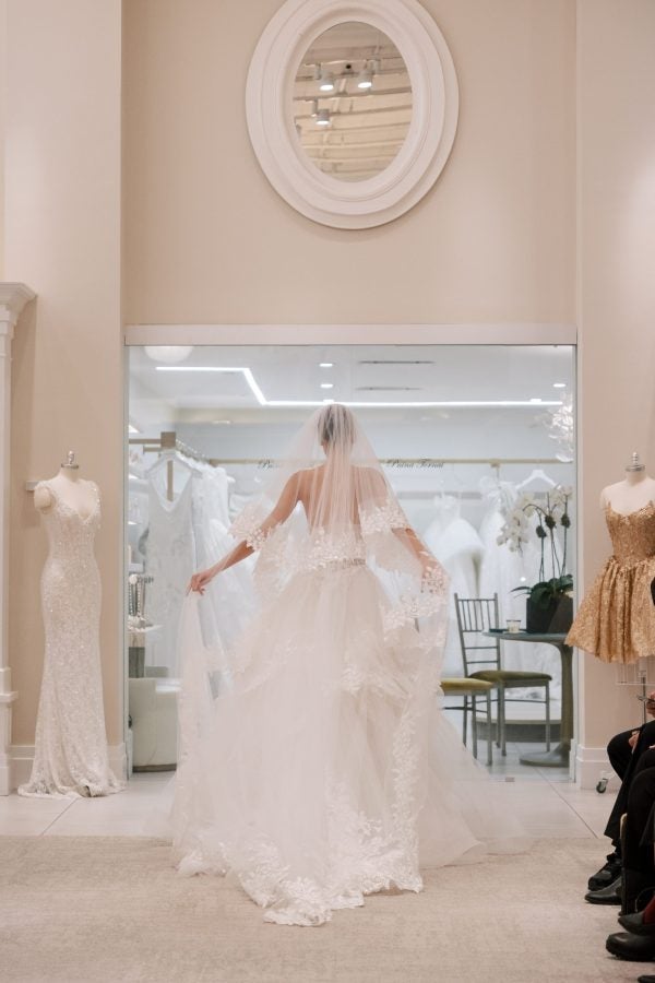 Romantic Ball Gown With Floral Lace Detailing by Love by Pnina Tornai - Image 4