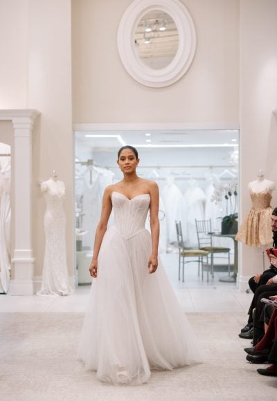 Ruched Tulle A-Line Wedding Dress by Love by Pnina Tornai