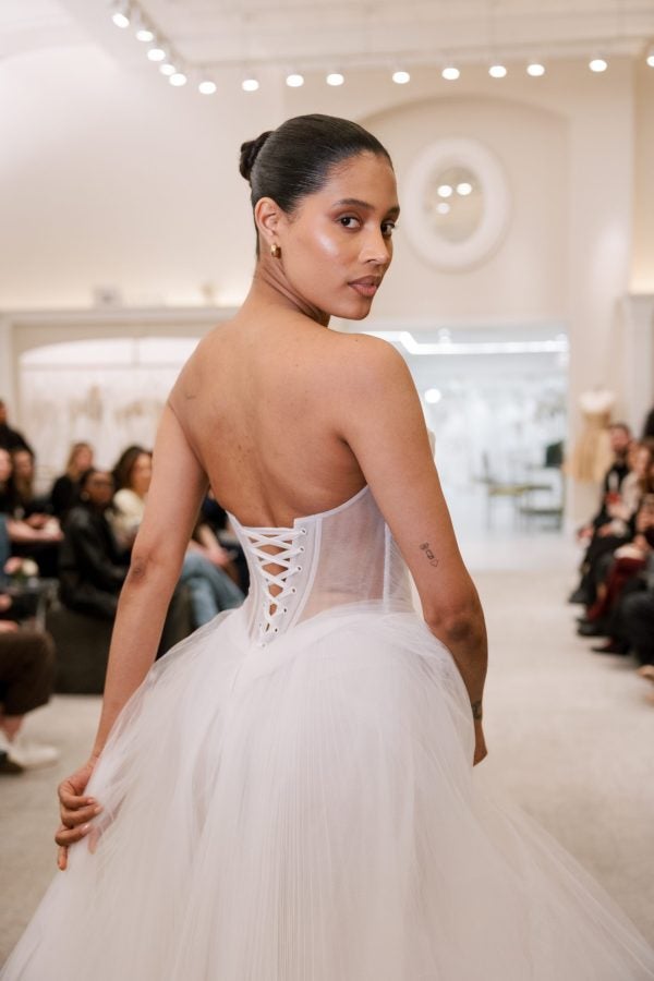 Ruched Tulle A-Line Wedding Dress by Love by Pnina Tornai - Image 3