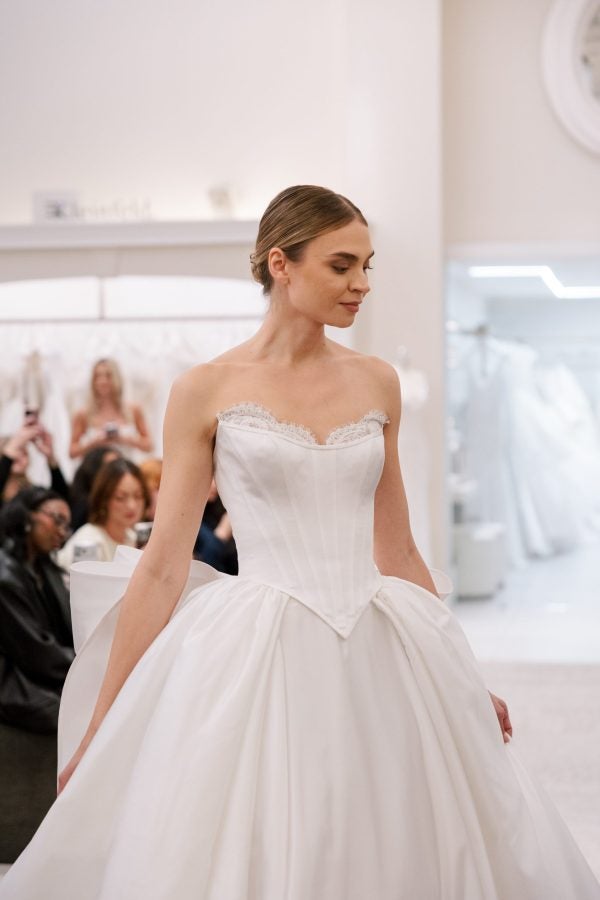 Dramatic Ball Gown with Lace Train Detailing by Love by Pnina Tornai - Image 2