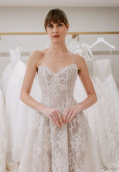 Classic Lace A-Line Wedding Dress by Love by Pnina Tornai - Image 2