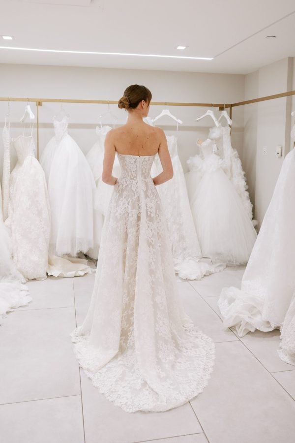 Classic Lace A-Line Wedding Dress by Love by Pnina Tornai - Image 3