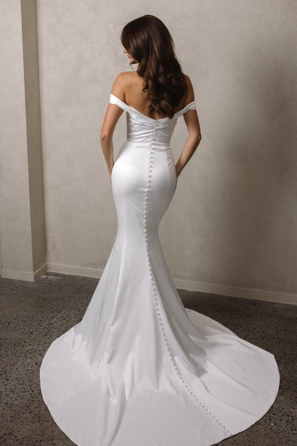 Soft And Effortless Fit-And-Flare Wedding Dress by Trish Peng - Image 3