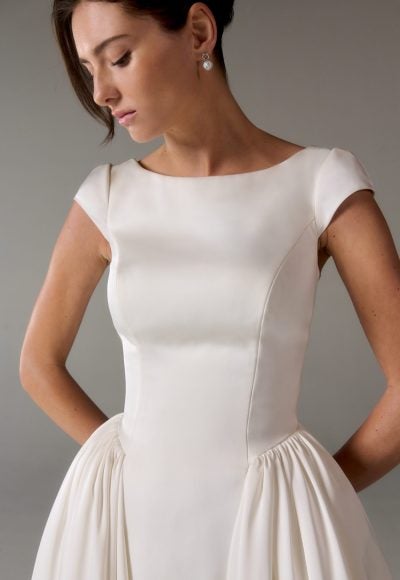 Sophisticated And Clean A-Line Wedding Dress by Poeza - Image 2