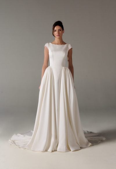 Sophisticated And Clean A-Line Wedding Dress by Poeza