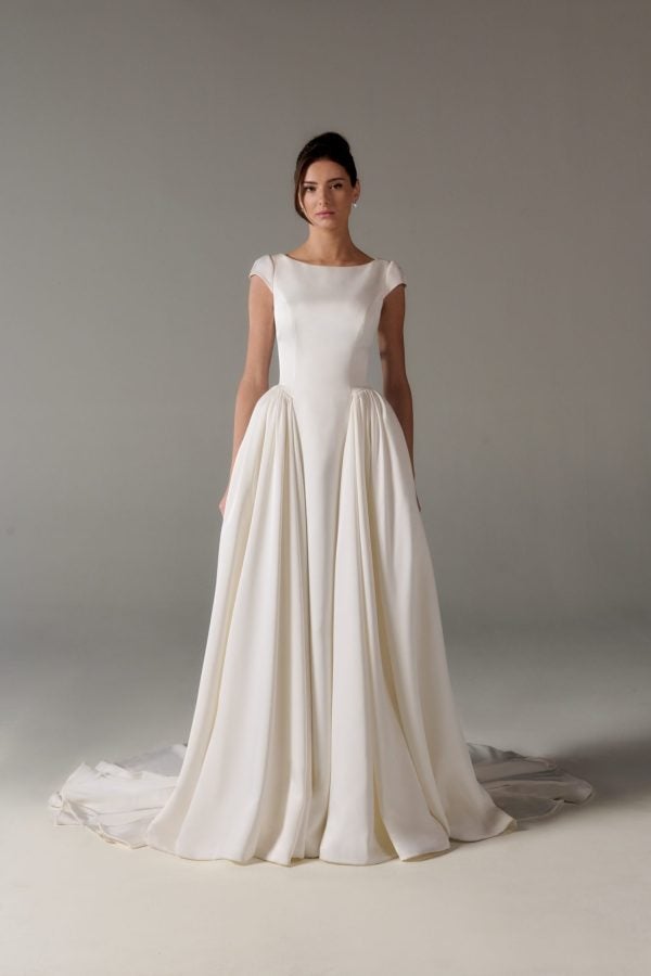 Sophisticated And Clean A-Line Wedding Dress by Poeza - Image 1