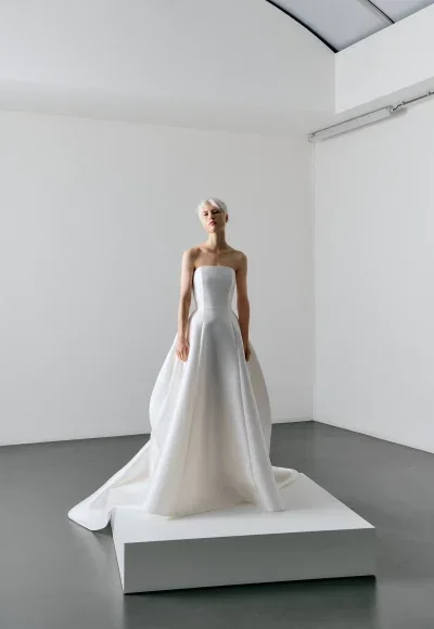 Structured Strapless Ball Gown with Bustled Back by Viktor & Rolf